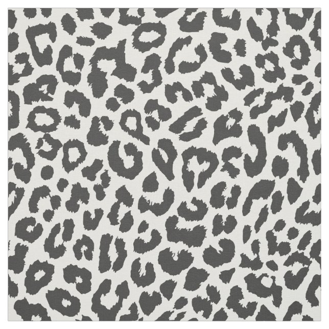 Black & White Leopard Print Animal Skin Patterns Fabric (Swatch)