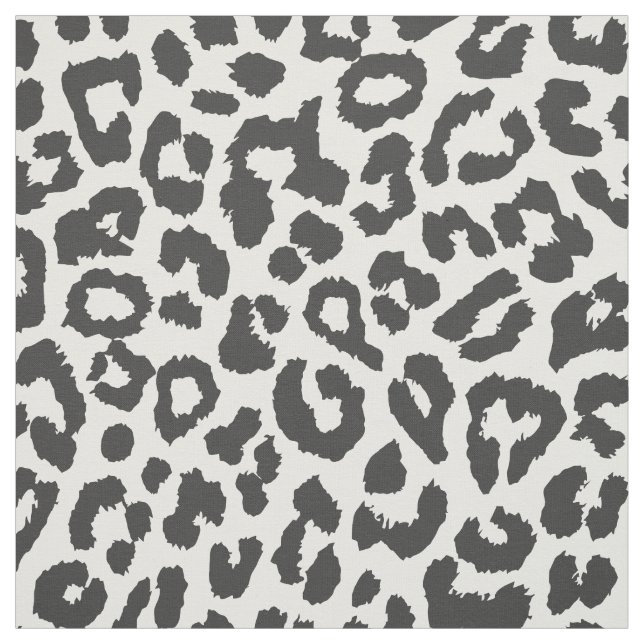Black & White Leopard Print Animal Skin Patterns Fabric (Swatch)