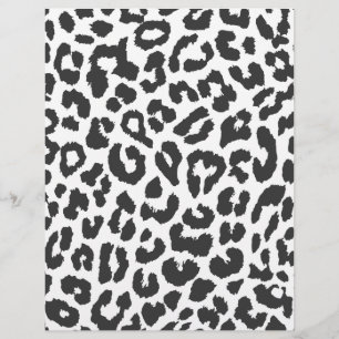 Black & White Leopard Print Animal Skin Patterns Flyer