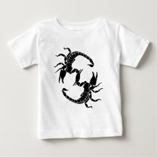 Black & White Letter S - Two Scorpions Baby T-Shirt