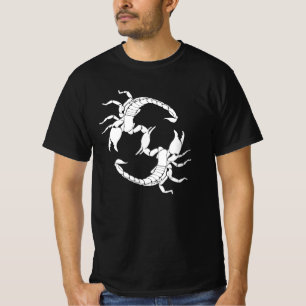 Black & White Letter S - Two Scorpions T-Shirt