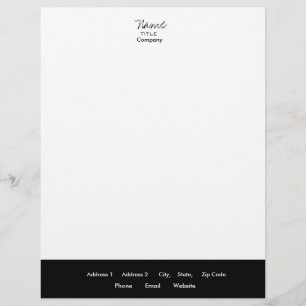 Black & White Letterhead Trendy Minimal Design