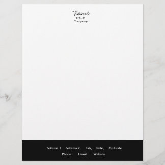 Black & White Letterhead Trendy Minimal Design