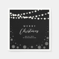 Black & White Lights Merry Christmas Holiday Party