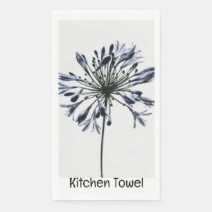 Black & White Lily Towel Napkin