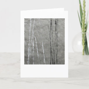 Black & white lines on grey abstract art card