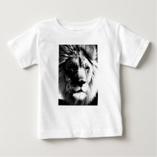 Black & White Lion Baby T-Shirt