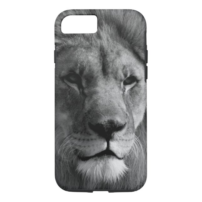 Black & White Lion Case-Mate iPhone Case (Back)