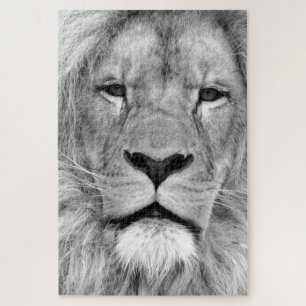 Black & White Lion Jigsaw Puzzle