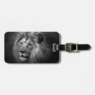 Black & White Lion Luggage Tag
