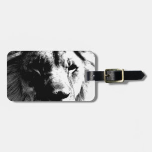 Black & White Lion Luggage Tag