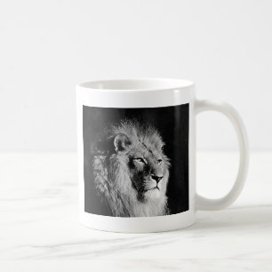 Black & White Lion Photo Coffee Mug