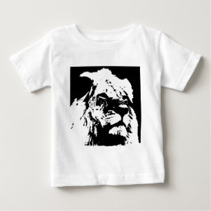 Black & white lion pop art baby T-Shirt