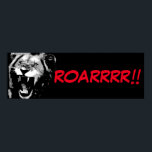 Black White Lion Pop Art Comic Style Roar Script Poster<br><div class="desc">Lion Digital Artwork - Lion Head Computer Animal Art - College Pop Art - Wild Big Cats Computer Images</div>