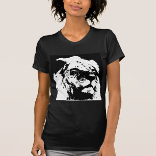 Black & white lion pop art T-Shirt