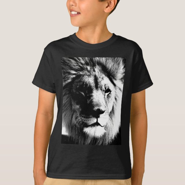 Black & White Lion T-Shirt (Front)