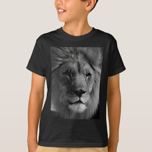 Black & White Lion T-Shirt (Front)