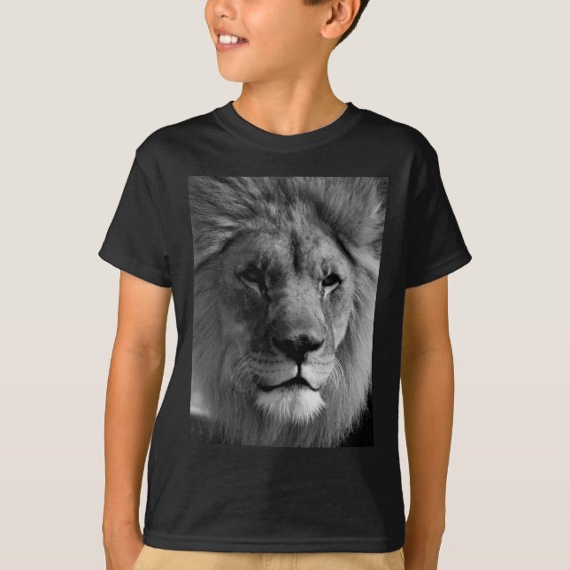 Black & White Lion T-Shirt (Front)