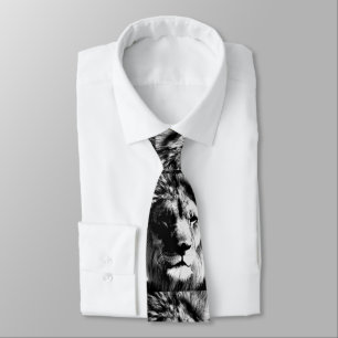 Black & White Lion Tie