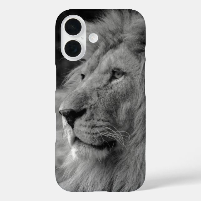Black & White Lion - Wild Animal Case-Mate iPhone Case (Back)