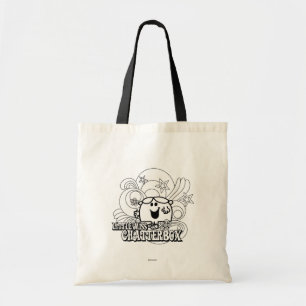 Black & White Little Miss Chatterbox Tote Bag
