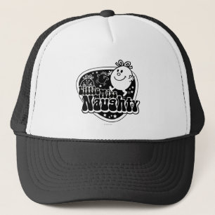 Black & White Little Miss Naughty Trucker Hat