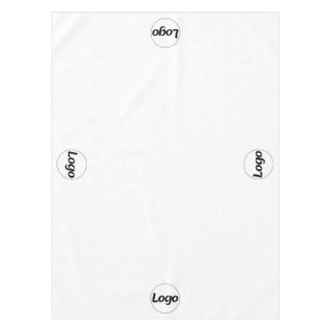 Black White Logo Business Promotional Tablecloth