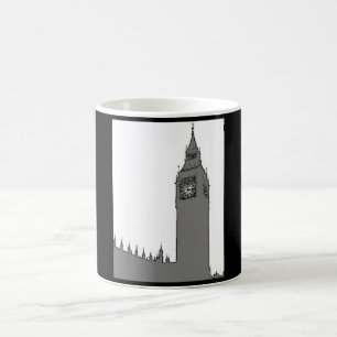 Black & White London Big Ben Mug