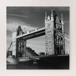 Black White LondonTower Bridge Art Travel Jigsaw Puzzle