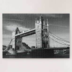 Black White LondonTower Bridge Art Travel Jigsaw Puzzle