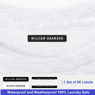 Black & White Long Last Name   Waterproof Clothing