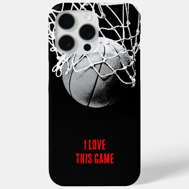 Black & White Love Basketball Case-Mate iPhone Case (Back)