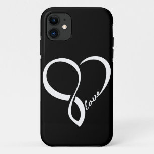 Black & White Love Heart iPhone Case