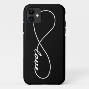 Black & White Love Infinity iPhone Case