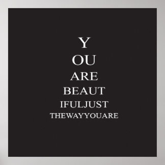 Black White Love Inspirational Quote Poster