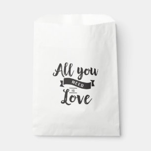 Black & White Love Wedding, Bridal Shower, Party Favour Bag