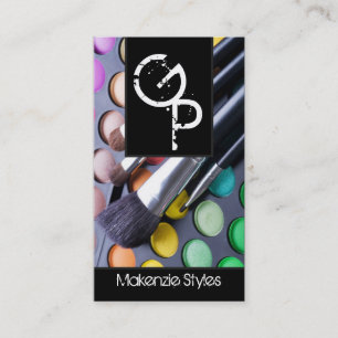 Black White Make Up Artist Palette Business Card