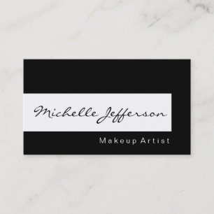 Black & White Makeup Artist Chic Business Card