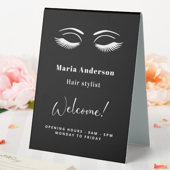 Black white makeup artist opening hours welcome (In SItu (Wedding))