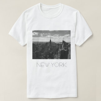 Black & White Manhattan Skyline T Shirt New York