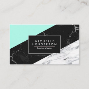 Black & White Marble Business Card