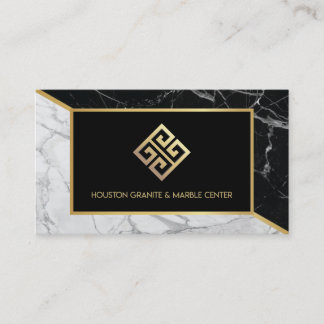 Black & White Marble Business Card