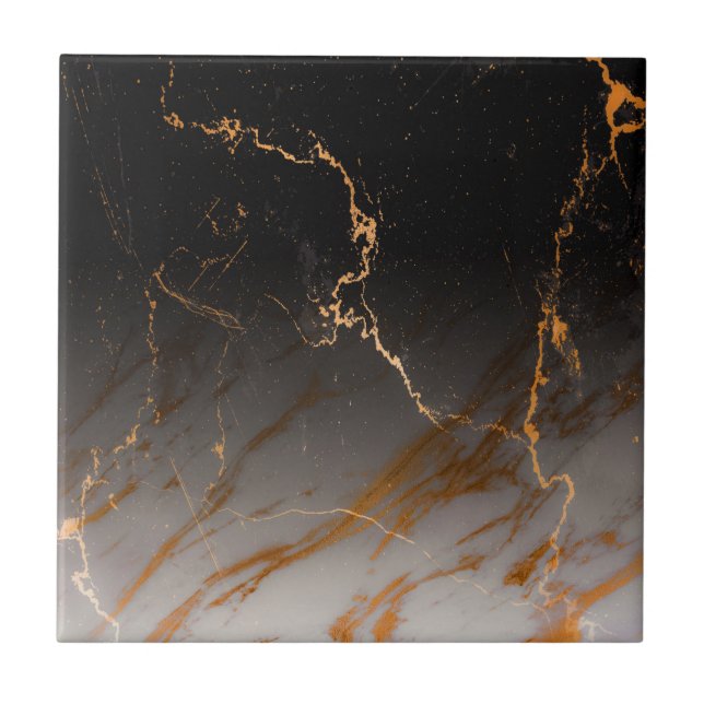 Black & White Marble Ceramic Tile (Front)