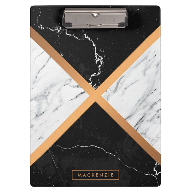 Black & White Marble Clipboard (Front)