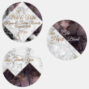 Black & White Marble Colorblock Custom Occasion