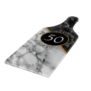 Black White Marble Cutting Board Birthday Gift