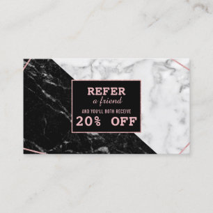 Black White Marble Gold Makeup Artist Referral