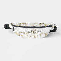 Black white marble gold sparkle bling Monogram