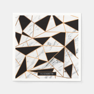 Black & White Marble Napkin
