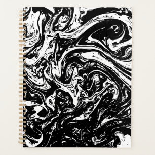 Black & White Marble Style Planner